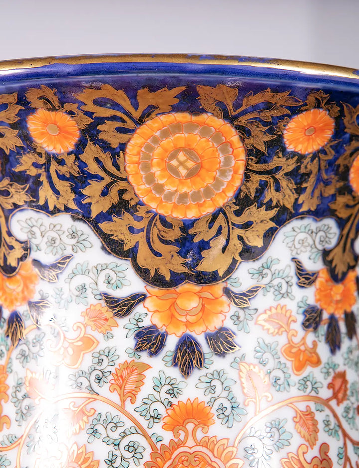 Pair of Large Japanese Imari Porcelain Vases