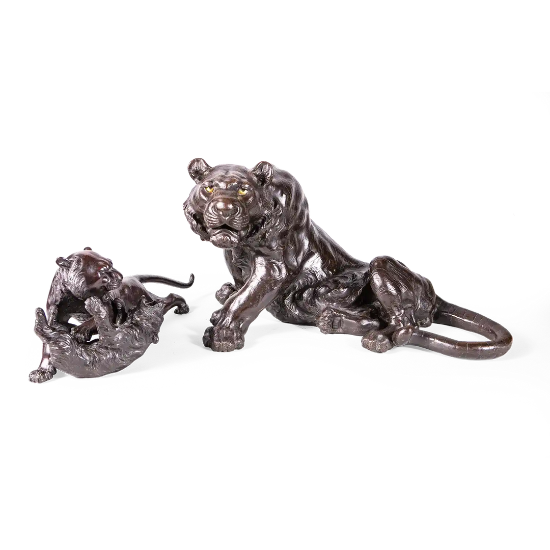 Japanese Bronze Meiji Tiger | Large scale