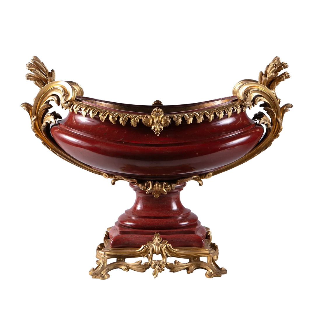 French Rouge Marble ormolu Mounted Jardiniere