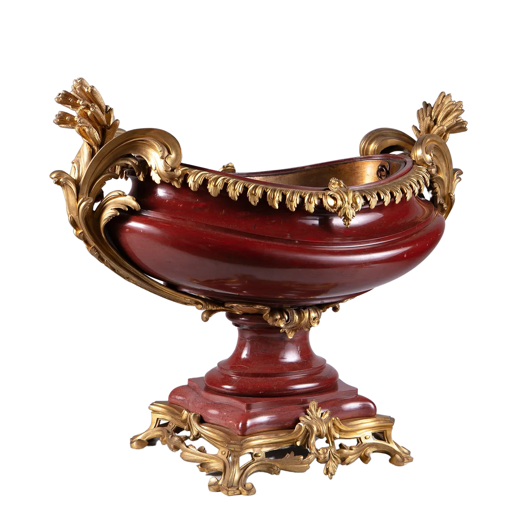 French Rouge Marble ormolu Mounted Jardiniere