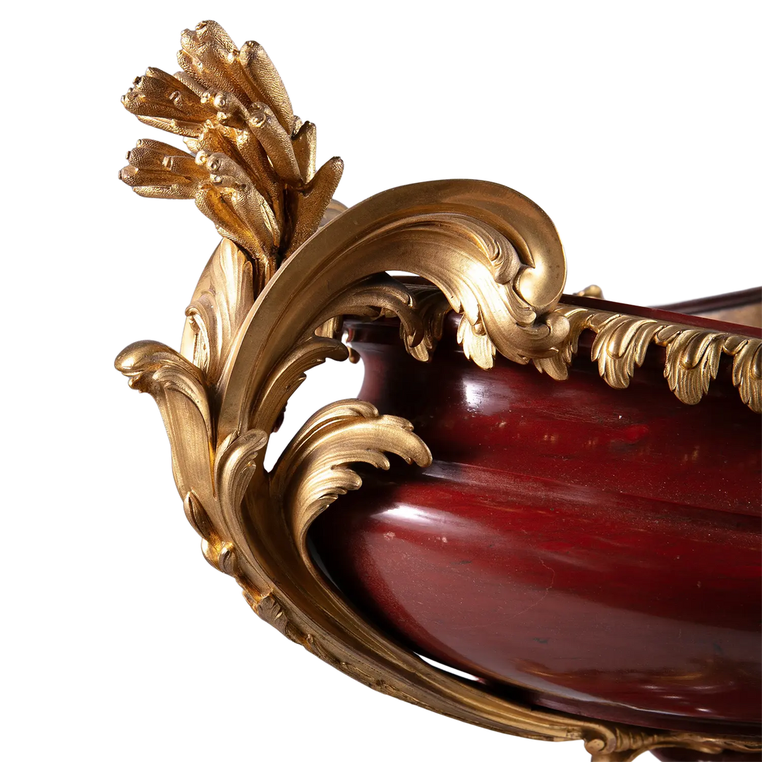 French Rouge Marble ormolu Mounted Jardiniere