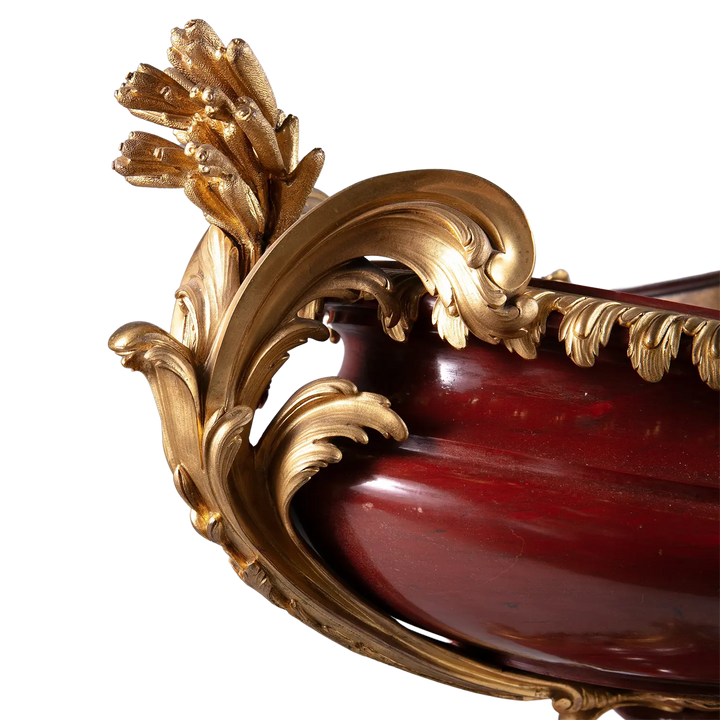 French Rouge Marble ormolu Mounted Jardiniere