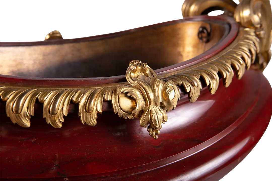 French Rouge Marble ormolu Mounted Jardiniere