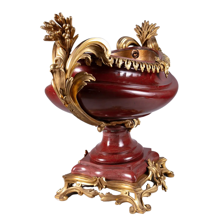 French Rouge Marble ormolu Mounted Jardiniere