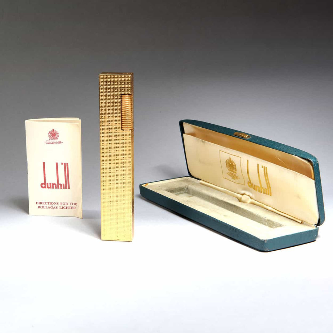 Dunhill Tartan Pattern - Gold Plated Lighter 1970's