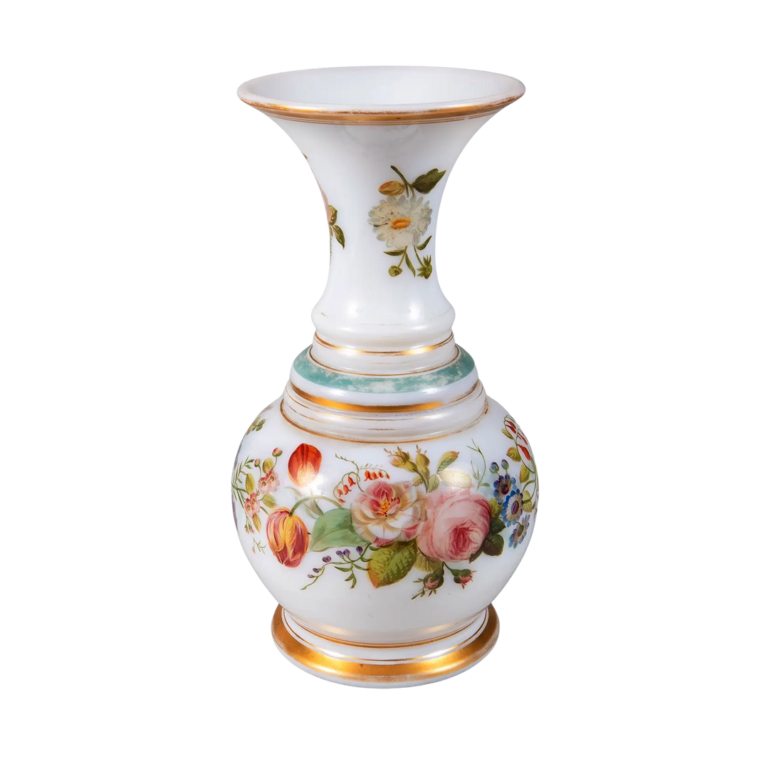 Pair of French 19th Century Opaline Vases