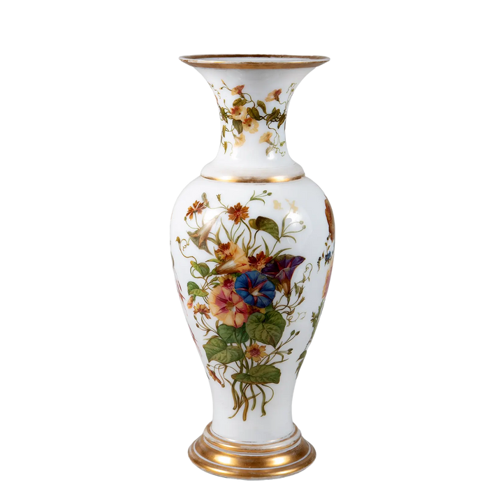 French Napoleon III Opaline Glass Vase by Baccarat