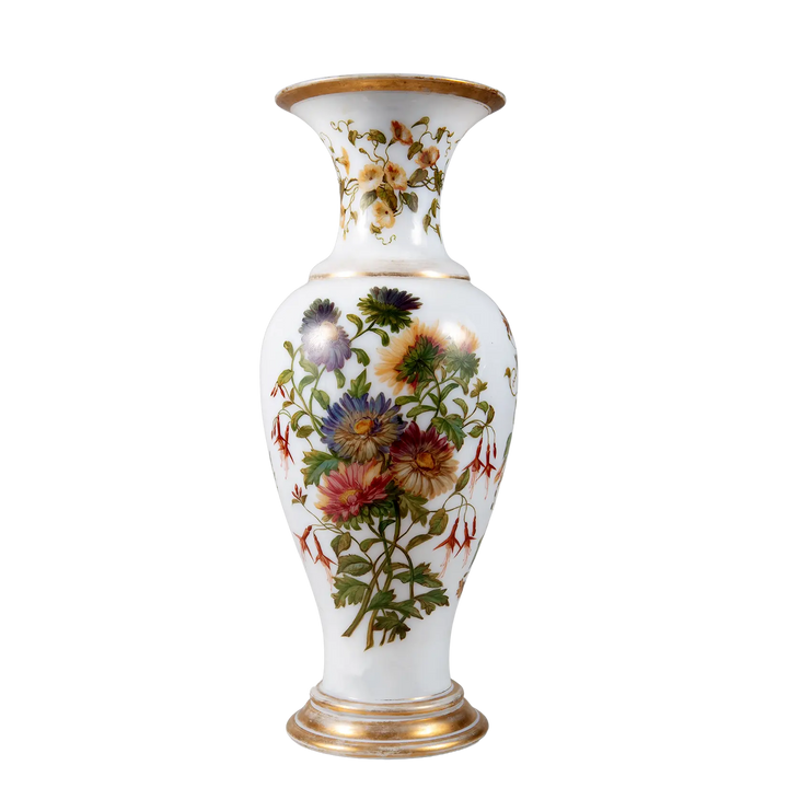 French Napoleon III Opaline Glass Vase by Baccarat