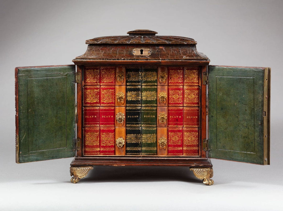 Regency leather Fitted Table Top Casket