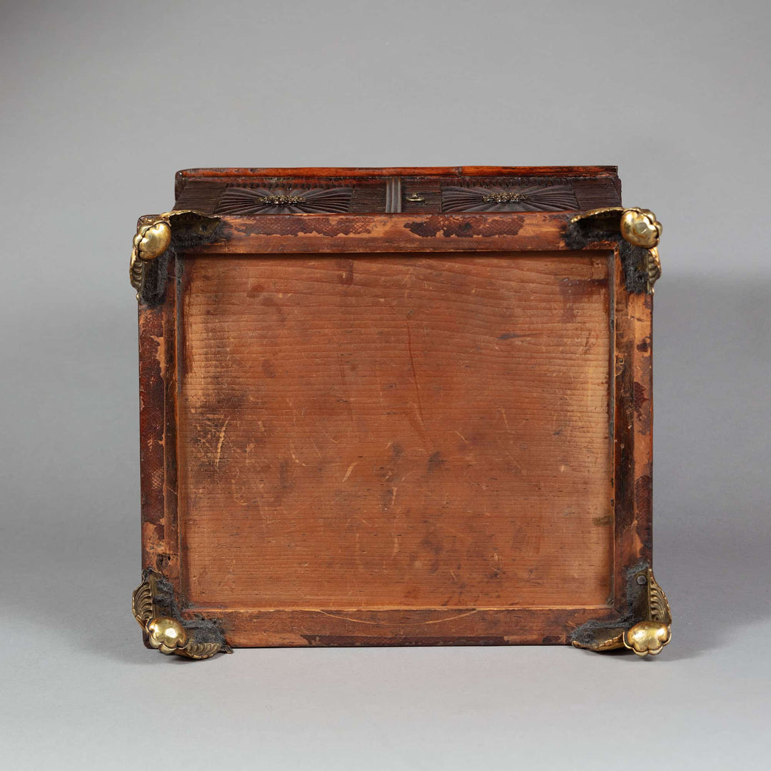 Regency leather Fitted Table Top Casket