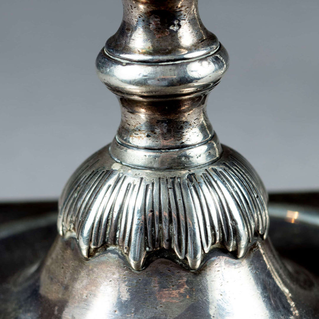 William Cafe George II Cast Silver Candlesticks