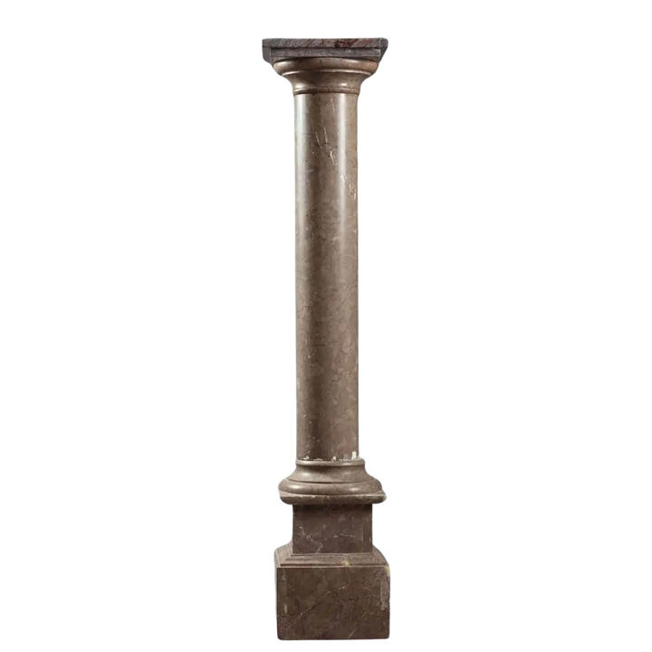 19th Century Marble Pedestal Column