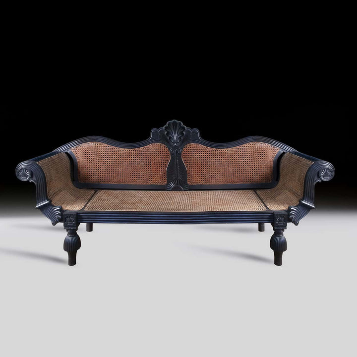 19th Century Ceylonese Solid Ebony Sofa