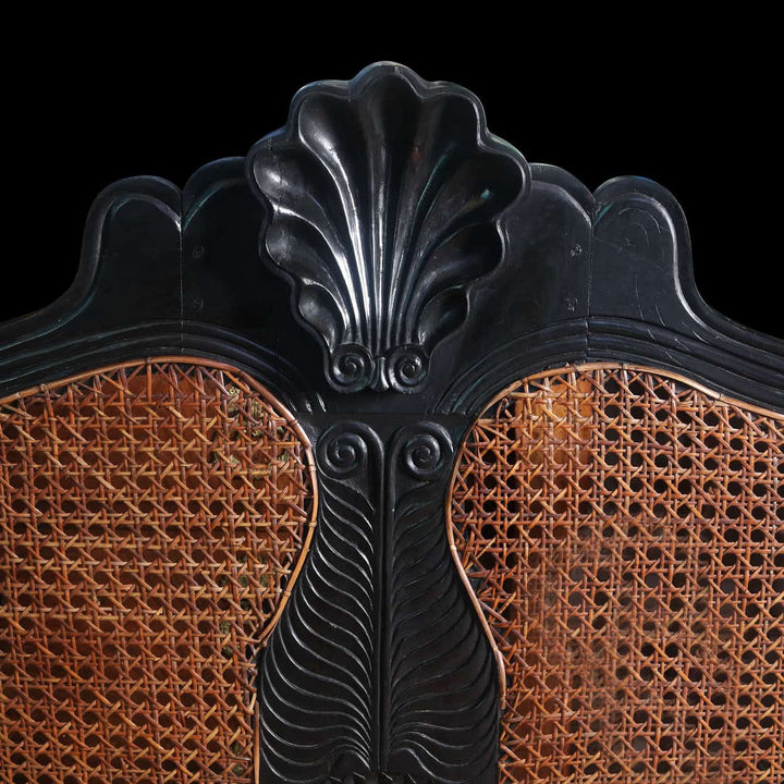 19th Century Ceylonese Solid Ebony Sofa