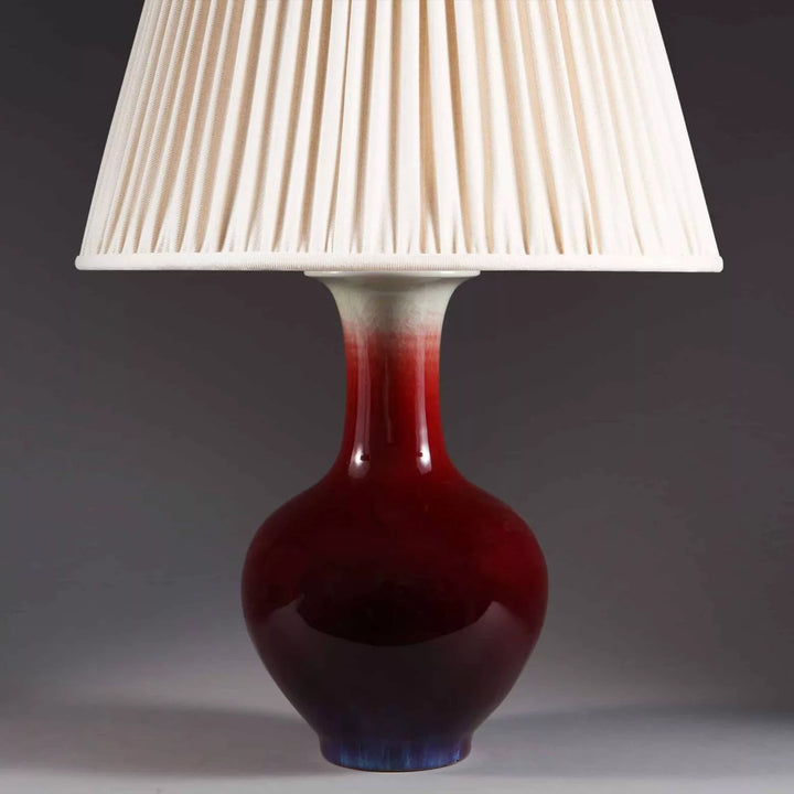 Chinese Sang de Boeuf Vase mounted as a table lamp