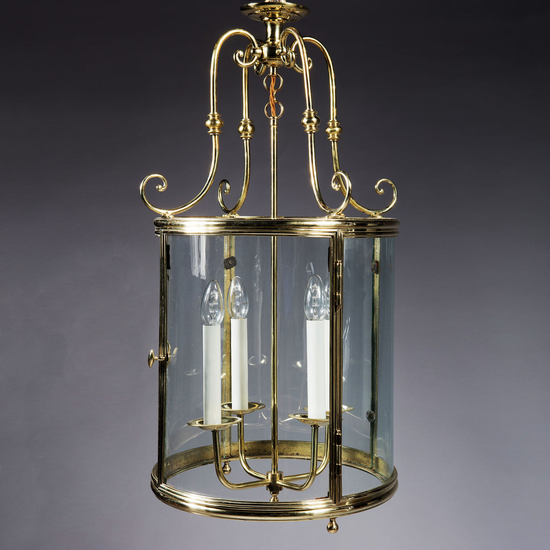 Large-scale French Circular Brass Lantern