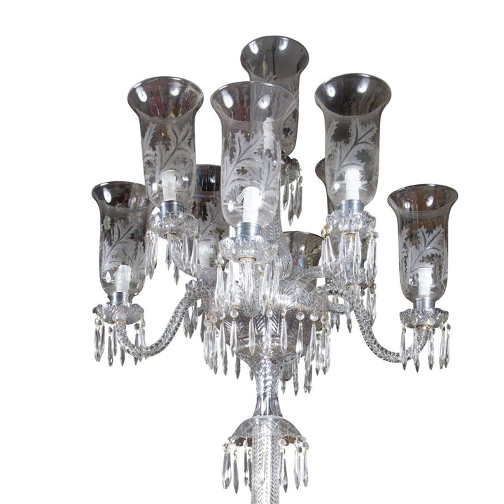 Pair of 19th Century Cut Glass Torcheres attributed to F & C Osler