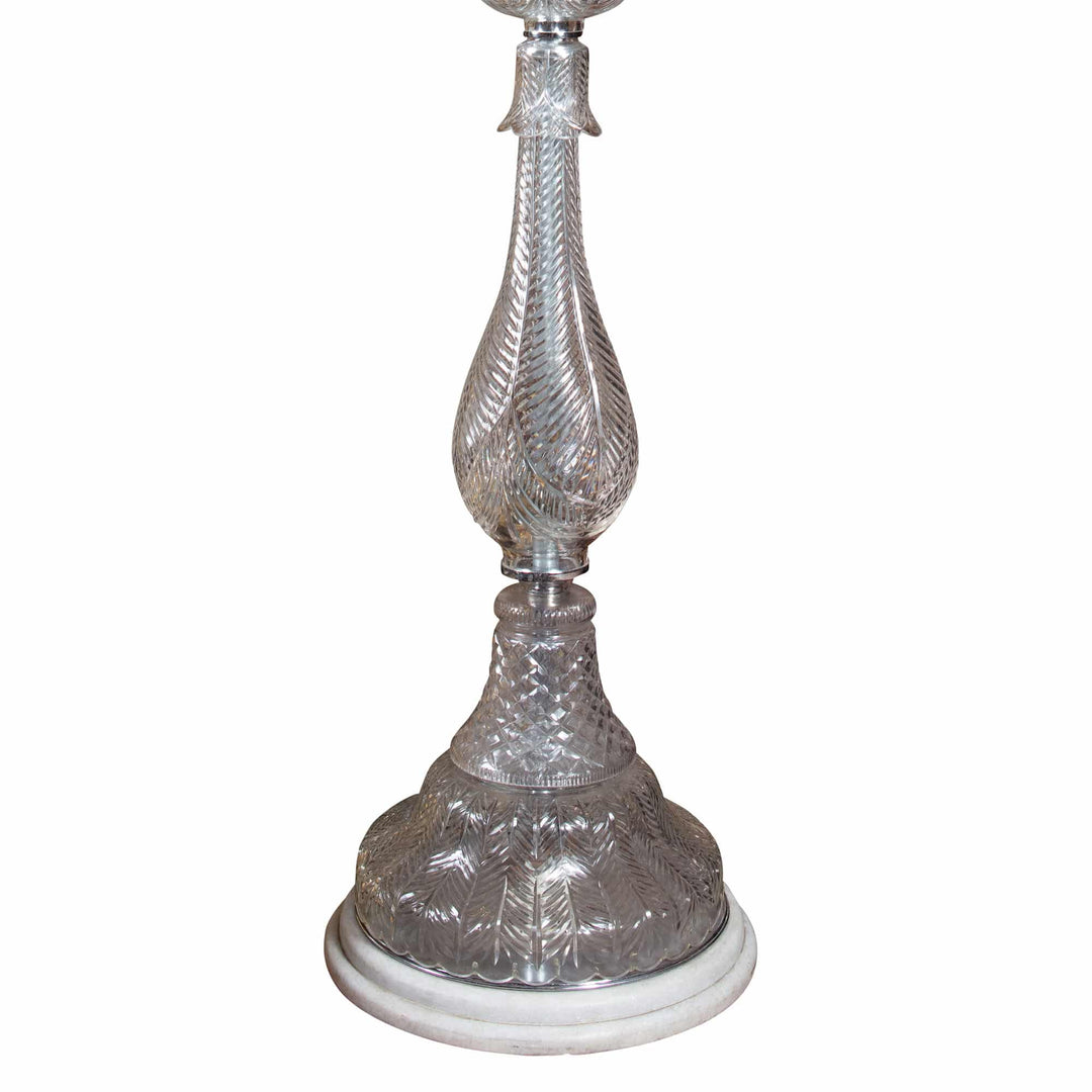 Pair of 19th Century Cut Glass Torcheres attributed to F & C Osler
