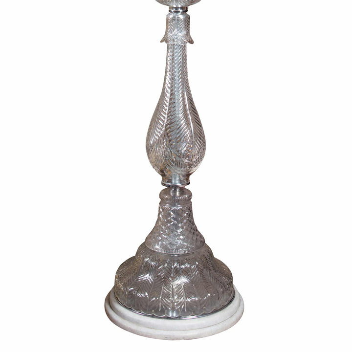 Pair of 19th Century Cut Glass Torcheres attributed to F & C Osler