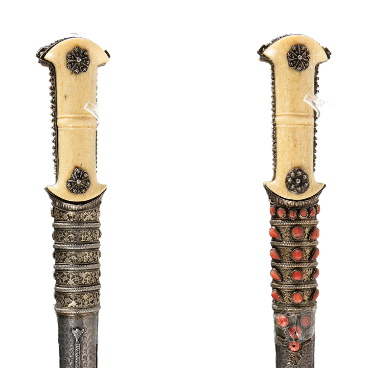 Coral Encrusted Dagger with Sheath, Turkish / Ottoman Empire