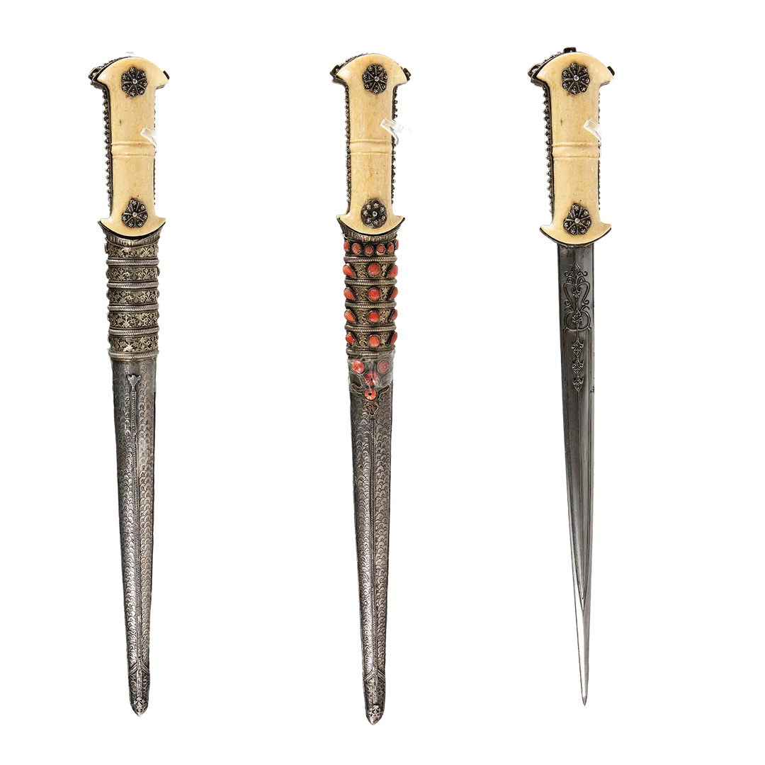 Coral Encrusted Dagger with Sheath, Turkish / Ottoman Empire