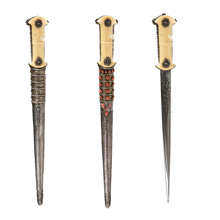 Coral Encrusted Dagger with Sheath, Turkish / Ottoman Empire