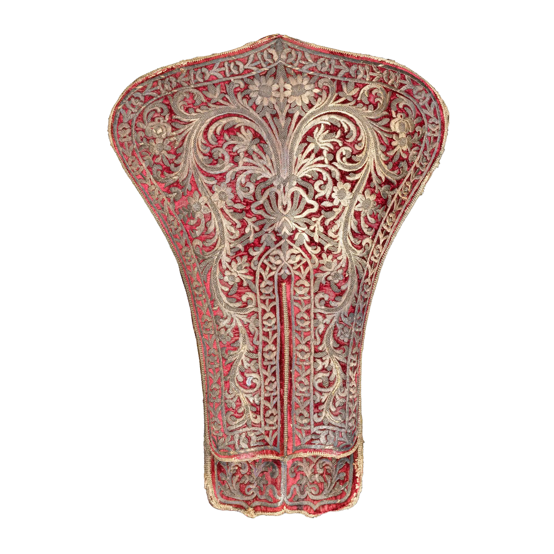 An Ottoman silver thread embroidered double Holster