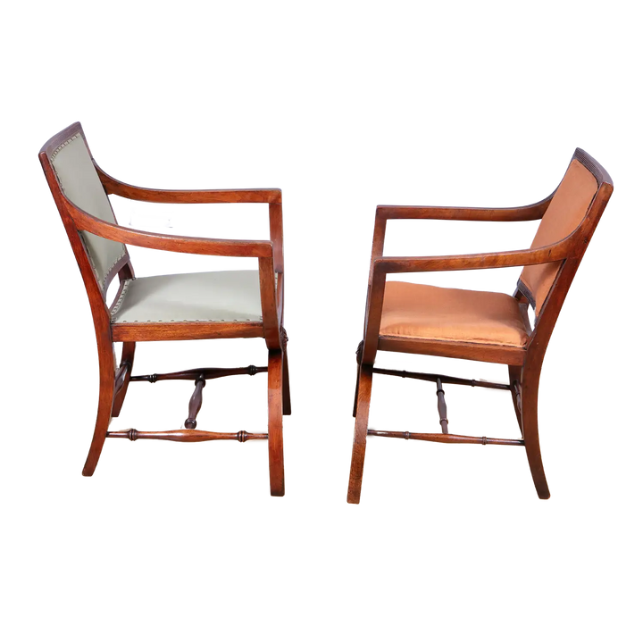 Regency Mahogany X Frame Chairs – A Near Pair