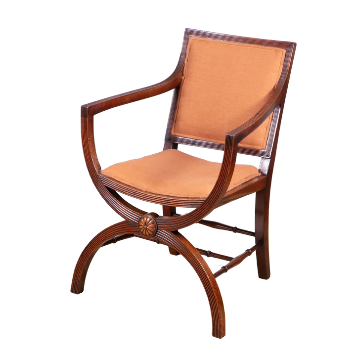 Regency Mahogany X Frame Chairs – A Near Pair