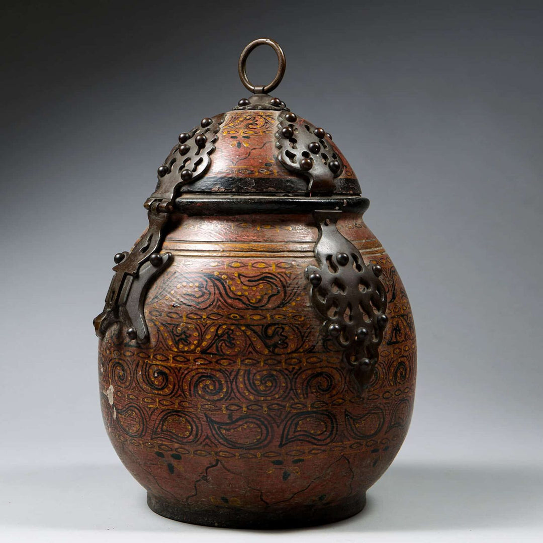 Rajasthani Wooden Jar and Cover