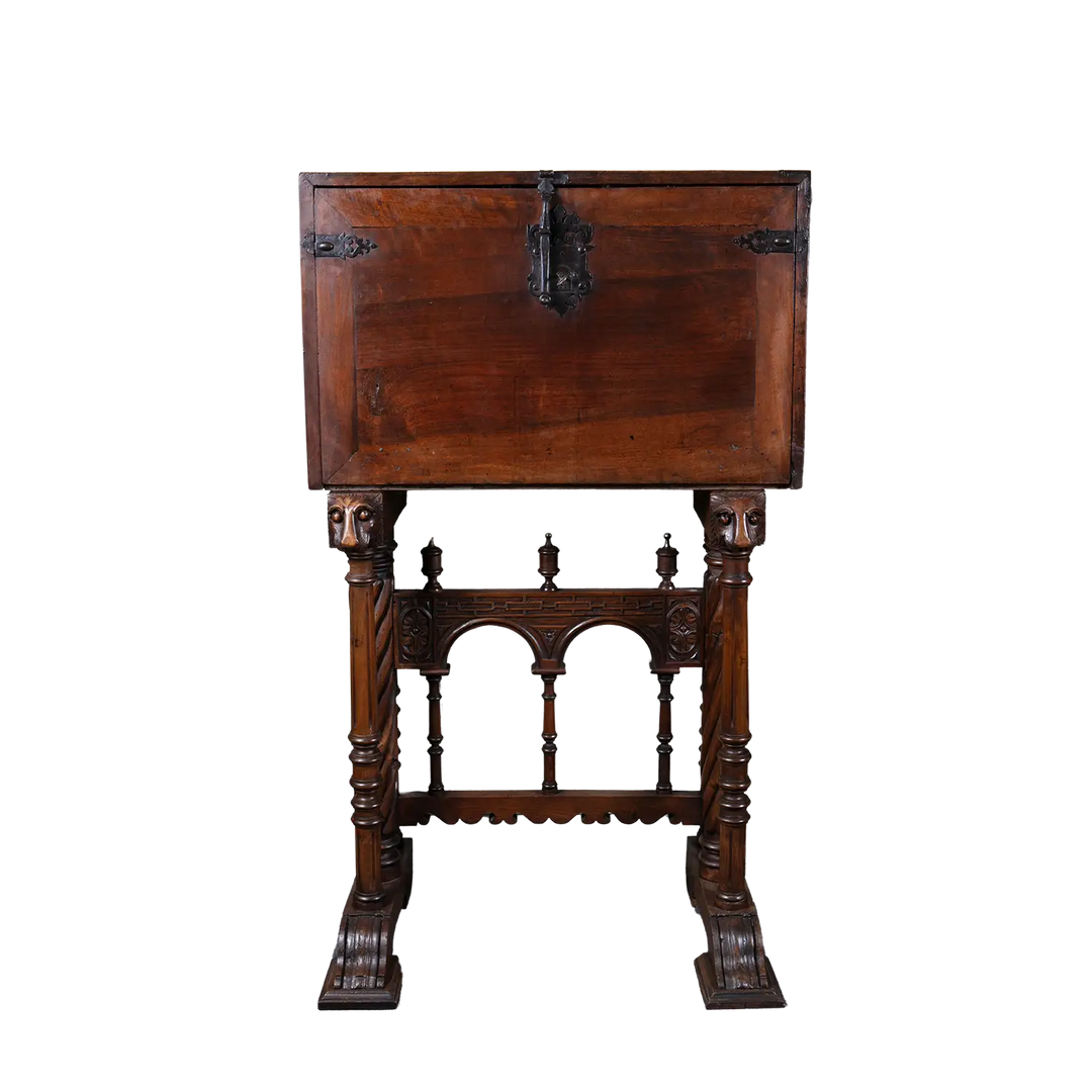 Spanish walnut Vargueno on stand | 17th Century