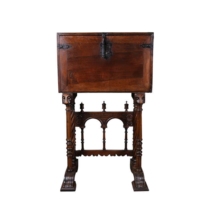 Spanish walnut Vargueno on stand | 17th Century