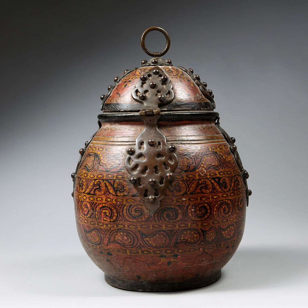 Rajasthani Wooden Jar and Cover