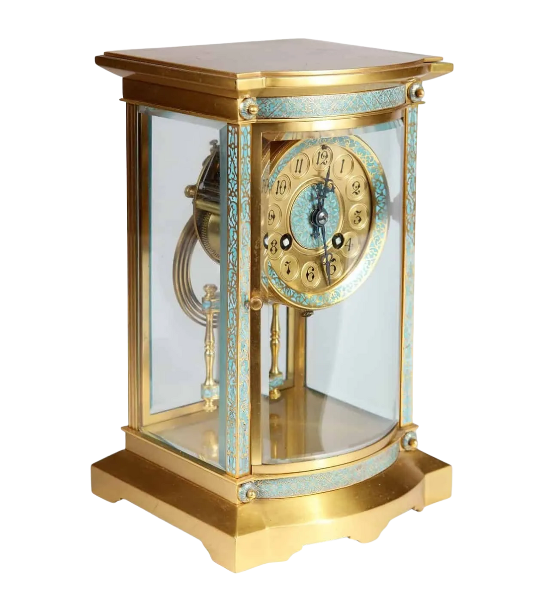 Champleve 8 day French Carriage Clock