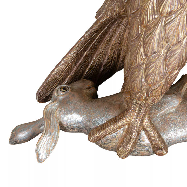 Carved Giltwood Eagle & Ebonised Column