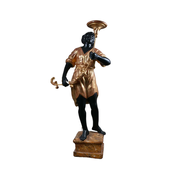 19th Century Giltwood and Ebonised Blackamoor