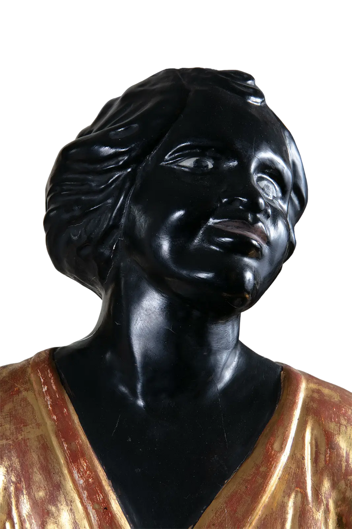 19th Century Giltwood and Ebonised Blackamoor