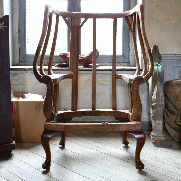 Early Georgian Wing Chair Frame