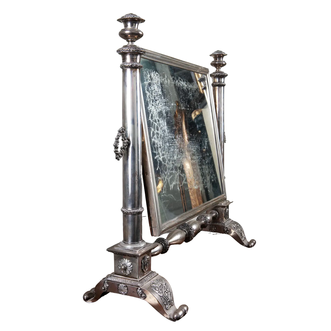 Empire Italian Silver Dressing Mirror