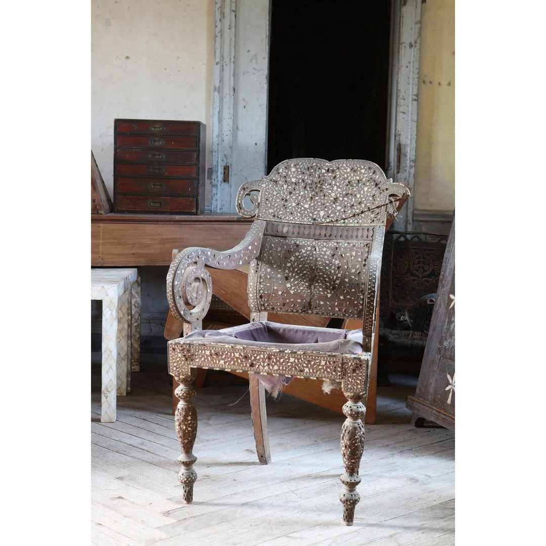 Hoshiarpur Bone Inlaid Armchair