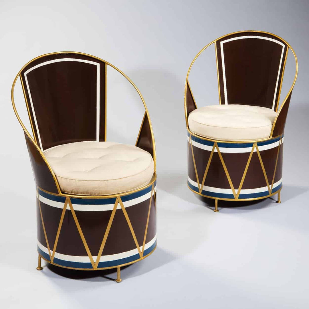 A Set Of 6 Modernist Tole Cafe Chairs