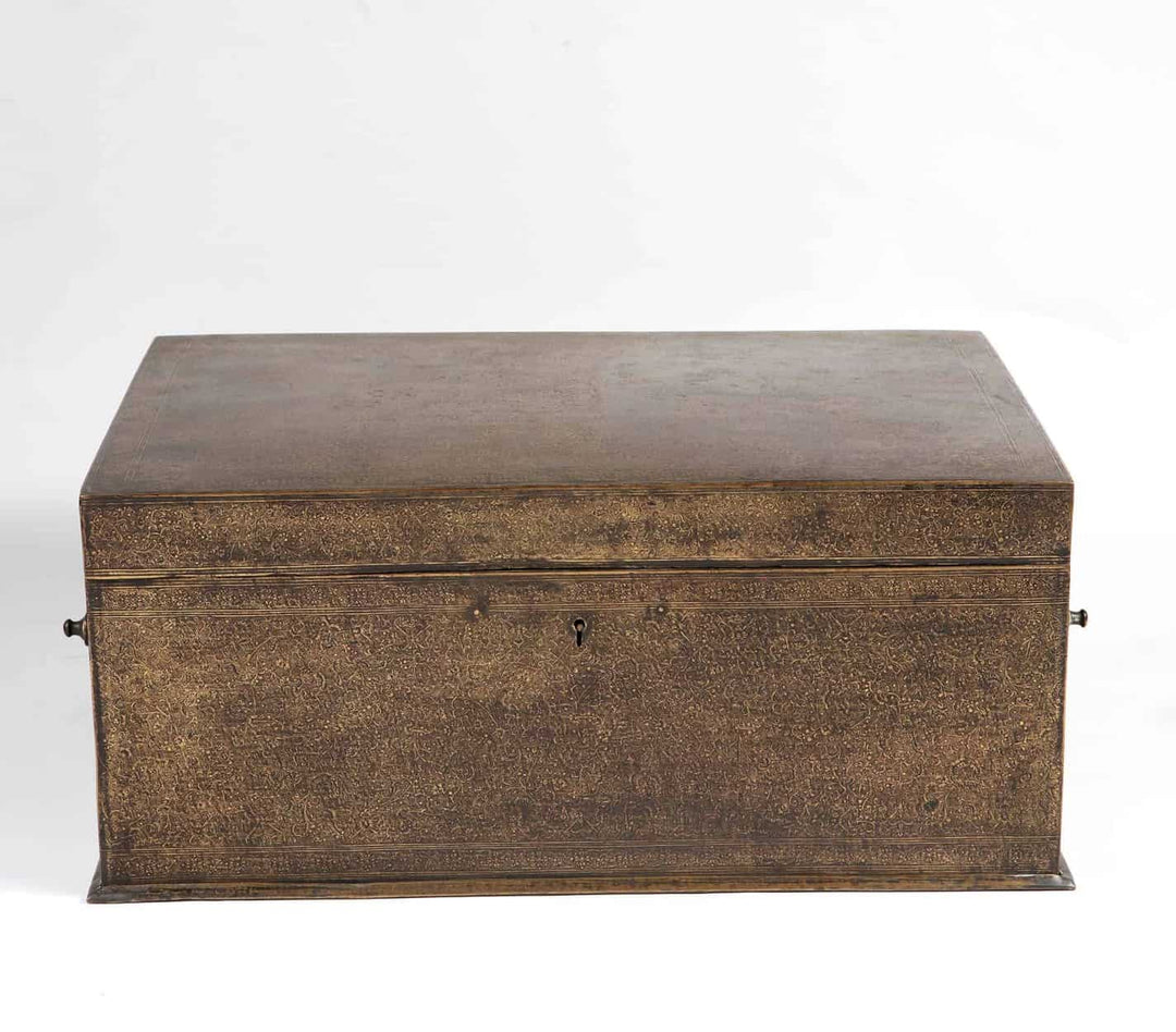 A Very Fine 19th Century Indian Large Brass Chest