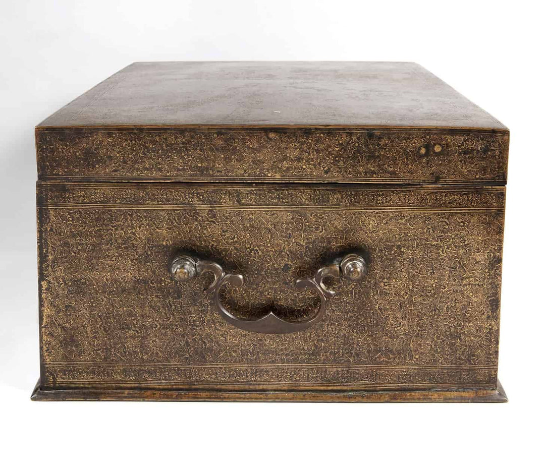 A Very Fine 19th Century Indian Large Brass Chest