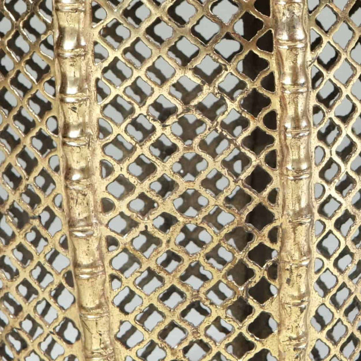 Pair of Pierced Faux Bamboo Brass Stools