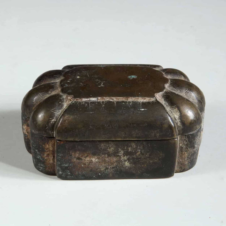 19th Century Patinated Bronze Indian Box