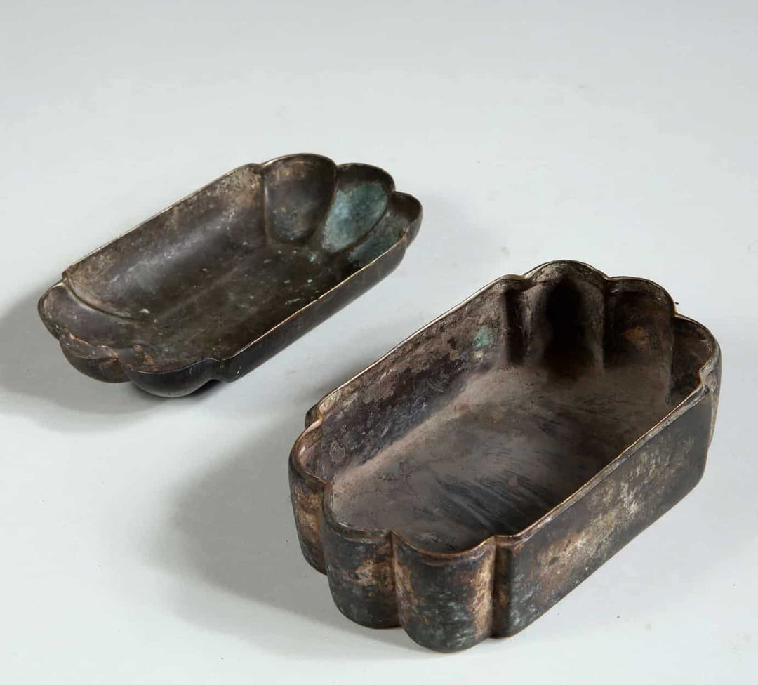19th Century Patinated Bronze Indian Box