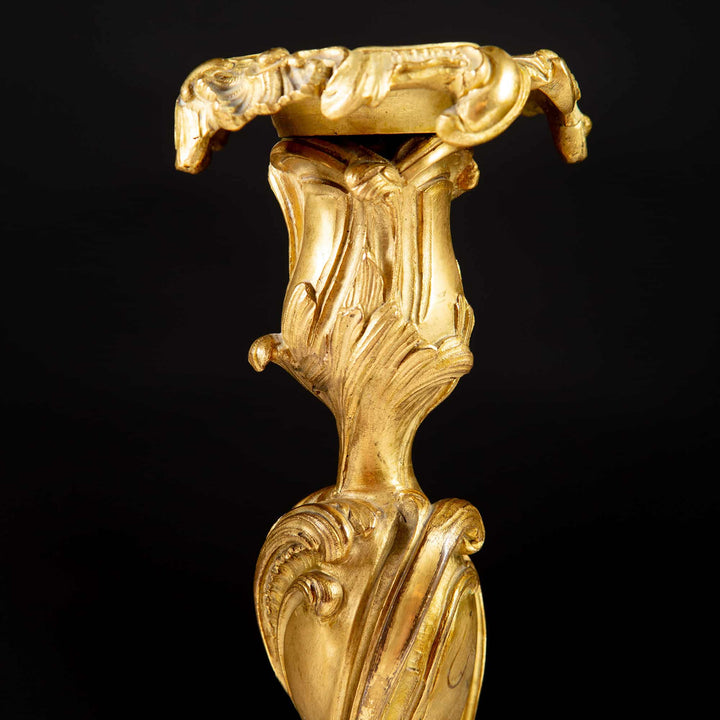 Pair of 19th Century Louis XV Ormolu Candlesticks