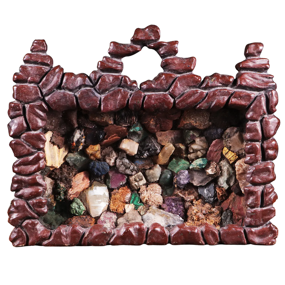 Victorian Grotto Specimen Mineral Diorama