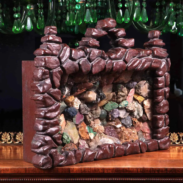 Victorian Grotto Specimen Mineral Diorama