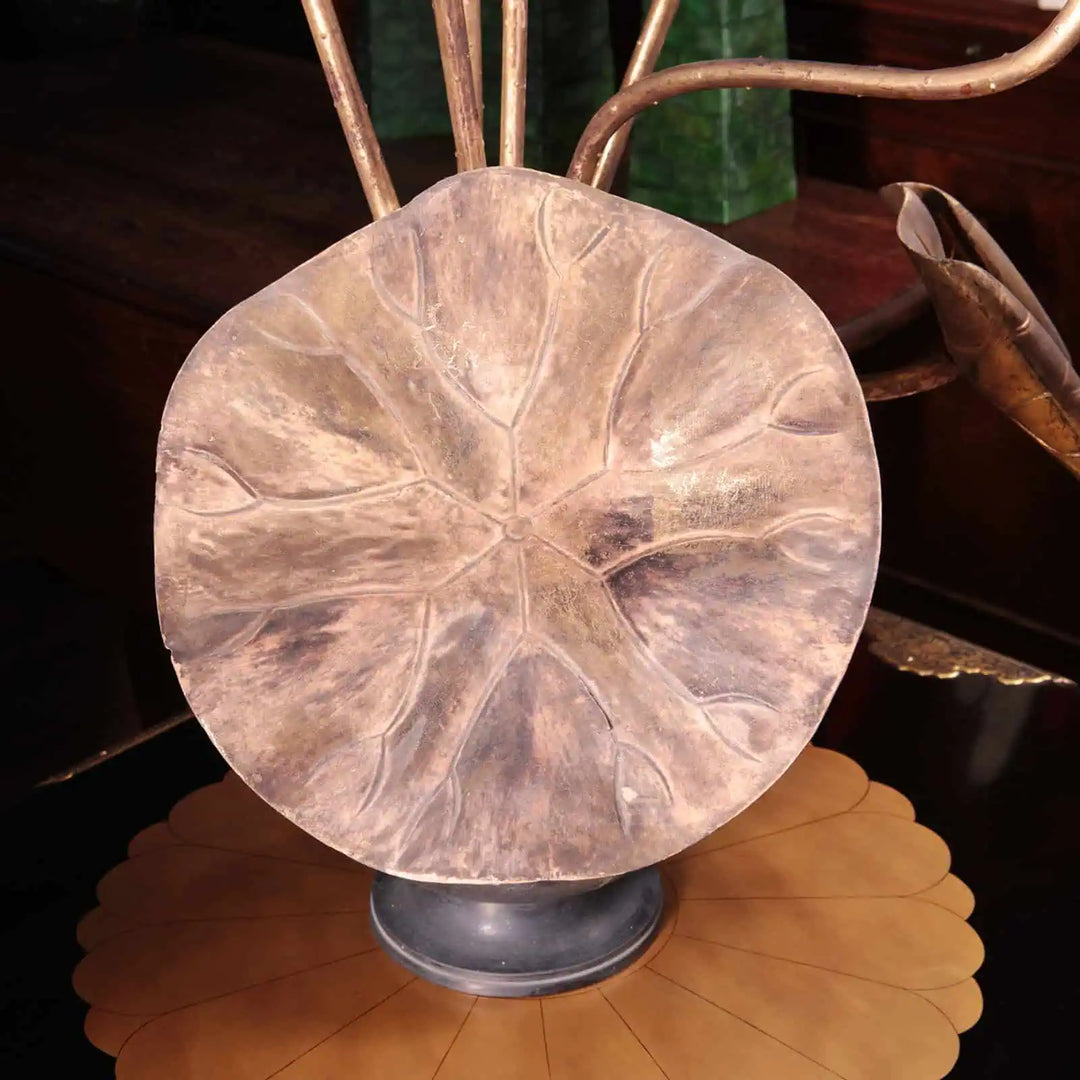 16 gold lacquered wood Jyôka lotus flowers